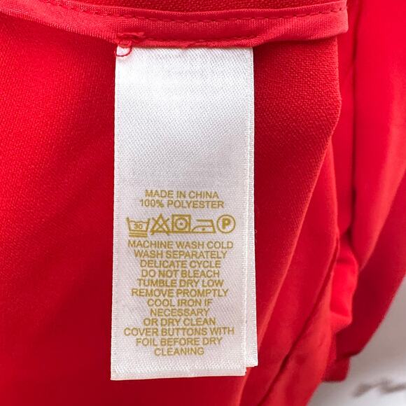 KATE SPADE Crepe Tie Back Dress Cherry Red Sz 4 {3A10} - Picture 6 of 7